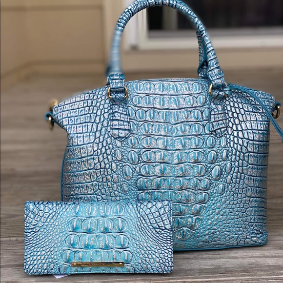 Brahmin Duxbury ArcticBlue and matching wallet - Picture 1 of 2